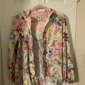 Mossimo Supply Co. Women's Floral Utility Jacket - Pink, Blue, Green